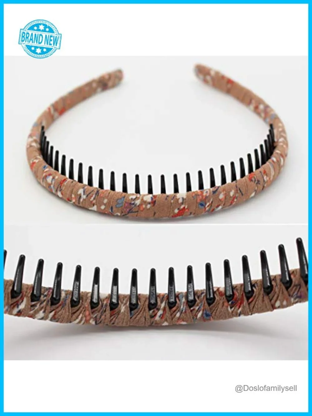 Non-slip Fashion Floral Teeth Headband Hair Accessories Soft Comfy Hair Hoop 4